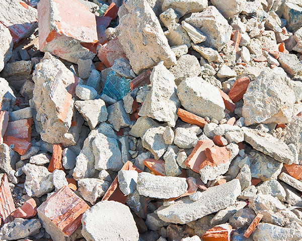 Mineralischer Bauschutt aus Rückbauarbeiten