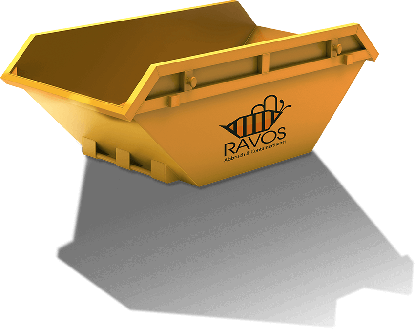 Gelber RAVOS Abrollcontainer